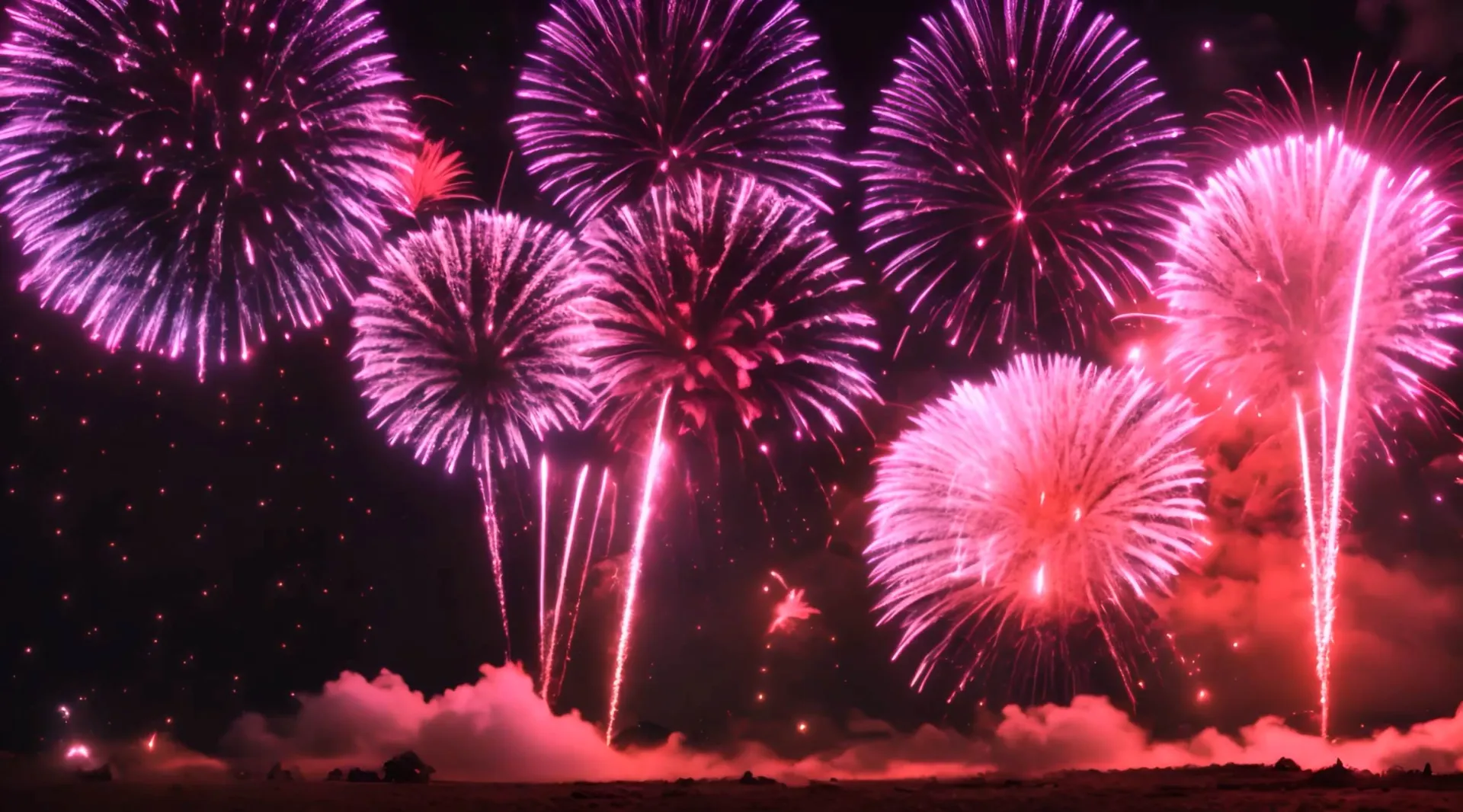 Spectacular Fireworks Show with Vivid Colors Video